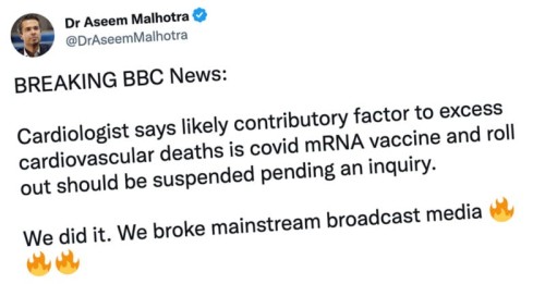 Prominent Cardiologist ‘Truthbombs’ Live BBC Broadcast, Calls for Suspension of mRNA Vaccines